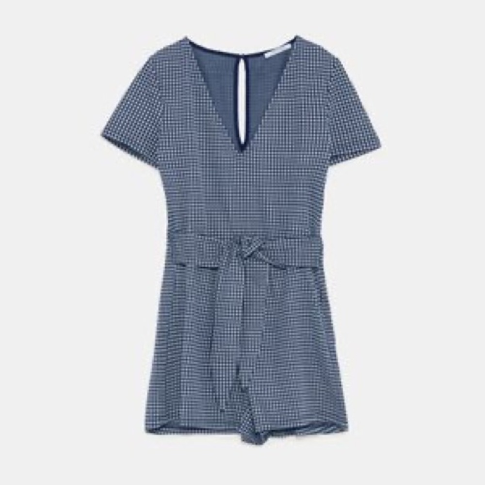 Zara checkered romper, small